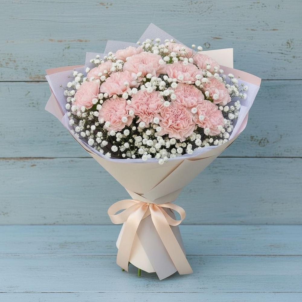 Букет цветов из: Гвоздики в ВНИИССе