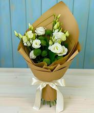 Букет цветов из:  Хризантемы и Лизиантусы #REPLACE_PRED# ВНИИССе