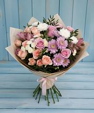 Букет цветов из:  Хризантемы, Розы и Альстромерии #REPLACE_PRED# ВНИИССе