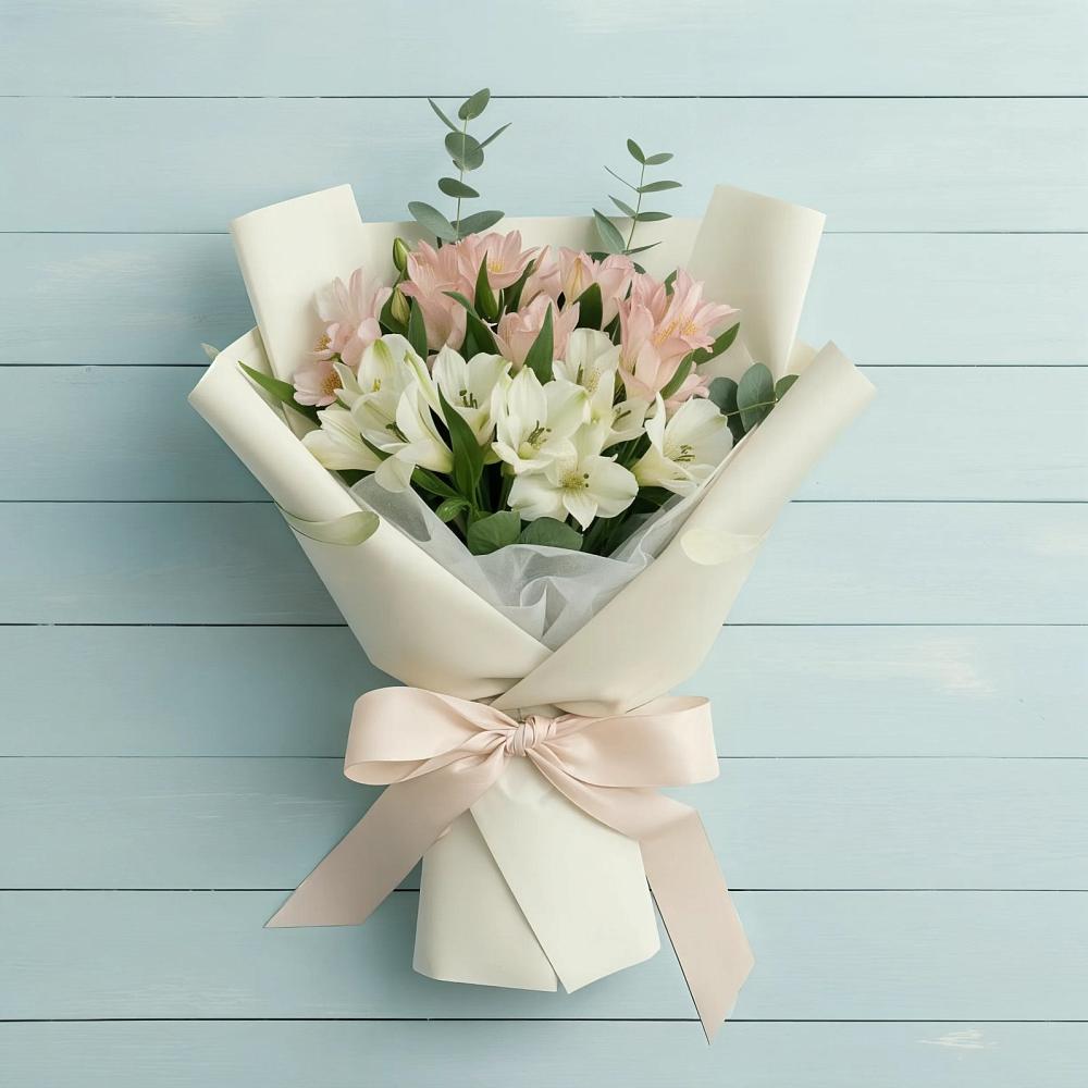 Букет цветов из: Альстромерии в ВНИИССе