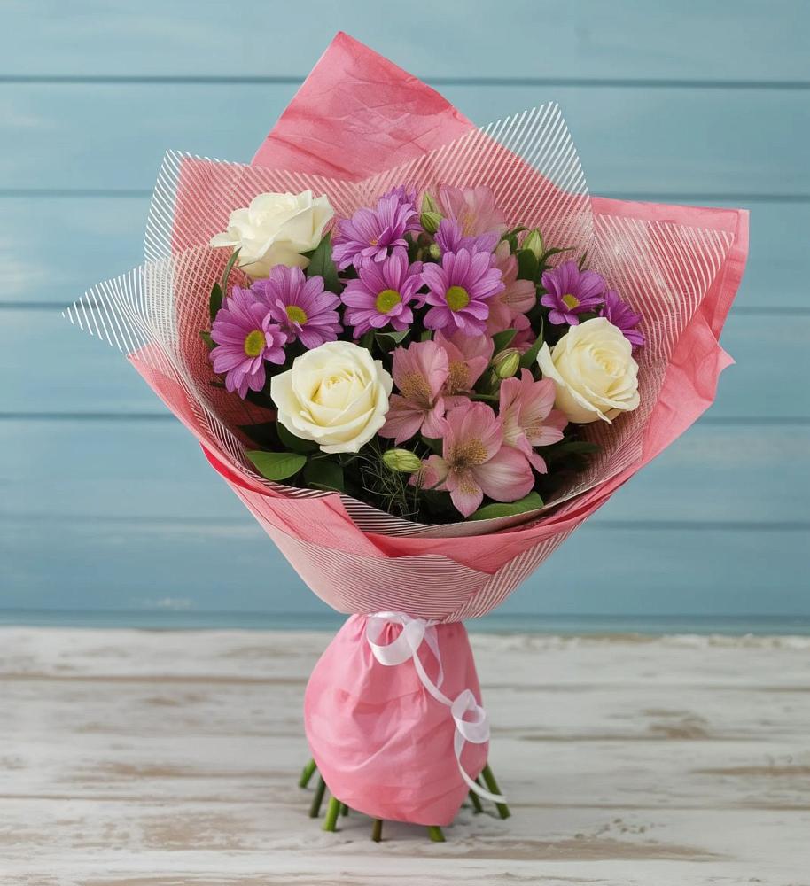 Букет цветов из: Герберы в ВНИИССе