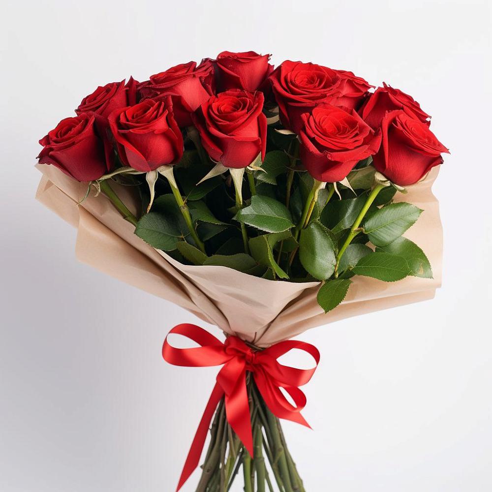 Букет 11 Красных роз Эдлесс Лав в ВНИИССе