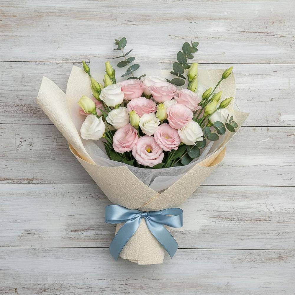 Букет цветов из: Лизиантусы в ВНИИССе